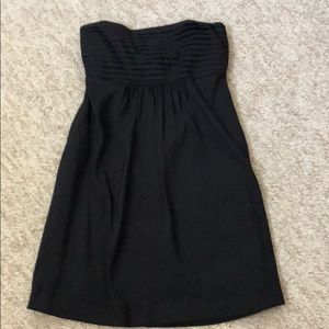 Strapless black dress